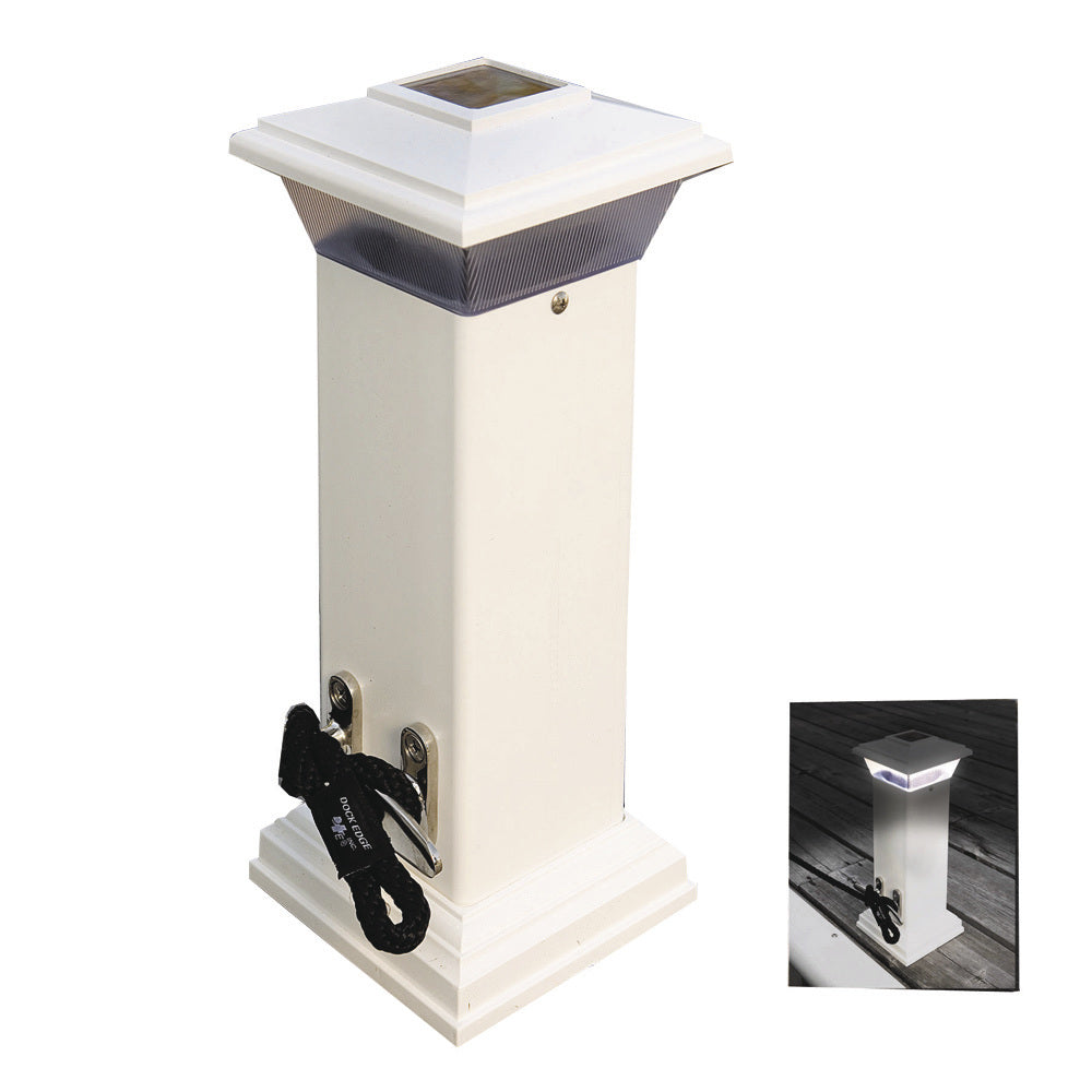 Dock Edge Cleatlite Solar Dock Light w/SS Mooring Cleat 12" [96-250-F] - First Stop Marine