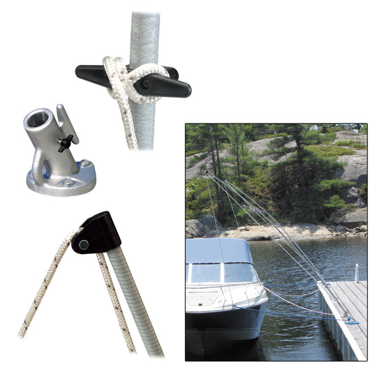 Dock Edge Premium Mooring Whips 2PC 8ft 2,500 LBS up to 18ft [3200-F] - First Stop Marine