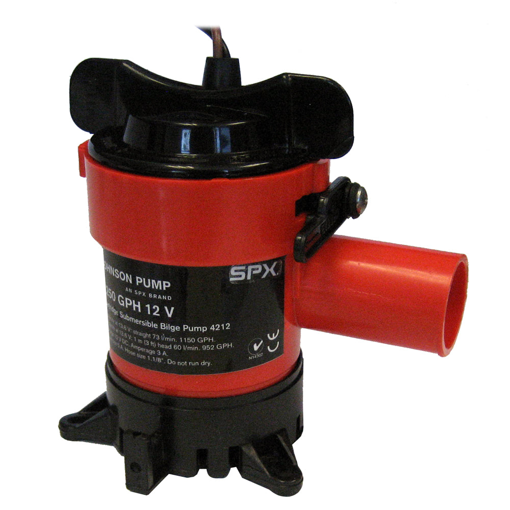 Johnson Pump 1250 GPH Bilge Pump 1-1/8" Hose 12V [42123] - First Stop Marine