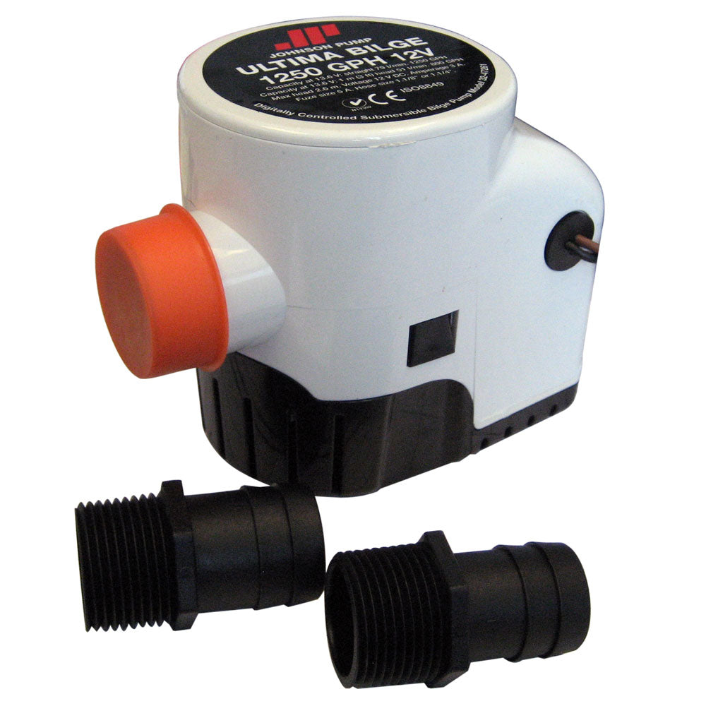 Johnson Pump Ultima Bilge 1250 GPH 1-1/8" & 1-1/4" Hose [32-47261-002] - First Stop Marine