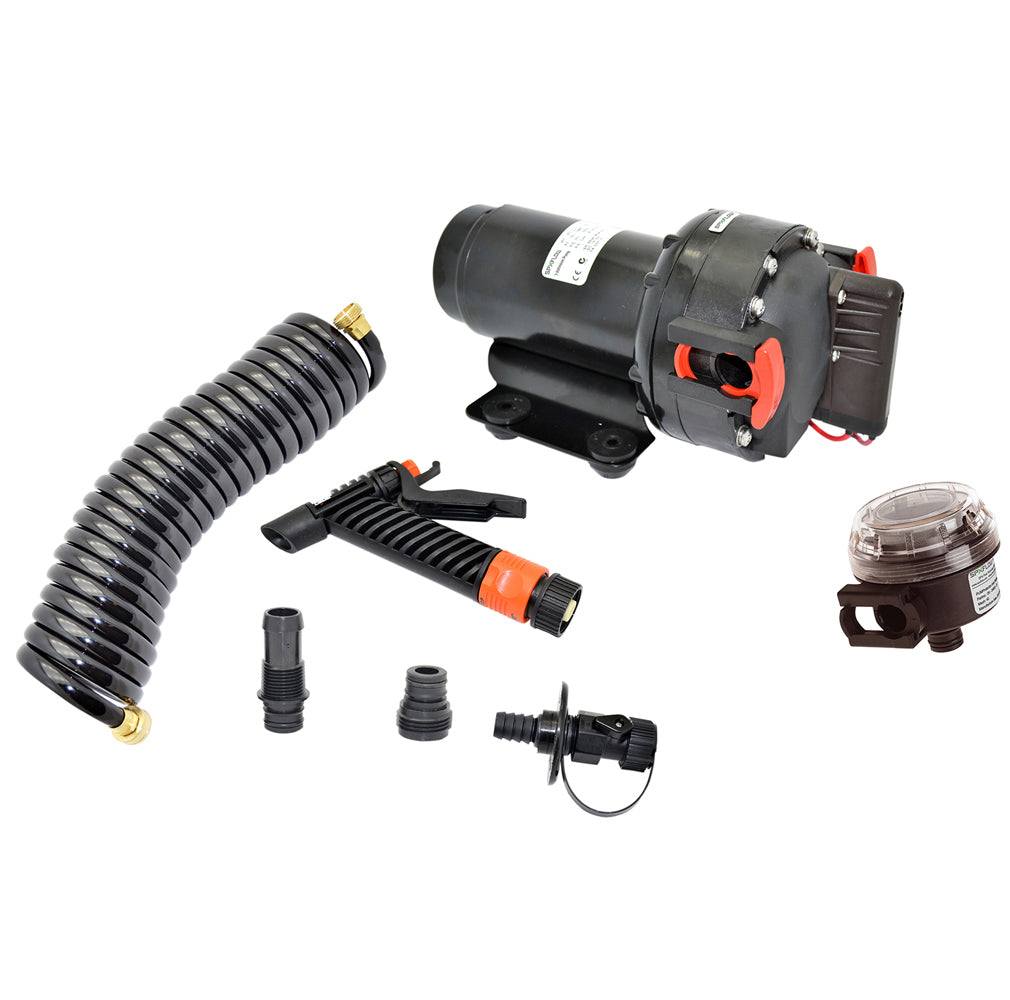 Johnson Pump Aqua Jet 5.2 GPH Washdown Pump Kit w/Hose - 12V [64534] - First Stop Marine