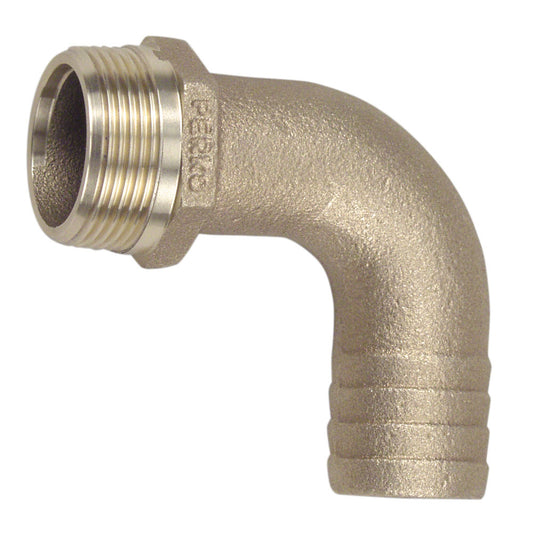 Perko 3/4" Pipe To Hose Adapter 90 Degree Bronze MADE IN THE USA [0063DP5PLB] - First Stop Marine