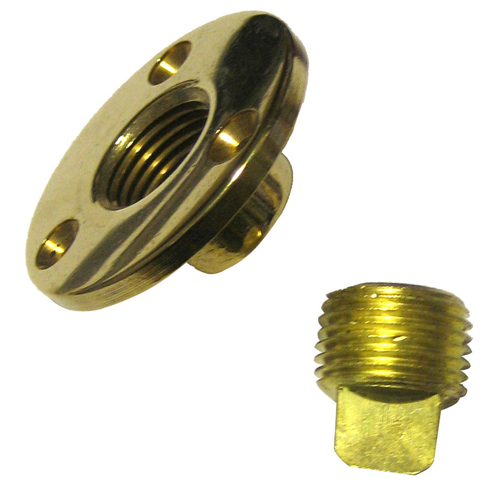 Perko Garboard Drain & Drain Plug Assy Cast Bronze/Brass MADE IN THE USA [0714DP1PLB] - First Stop Marine