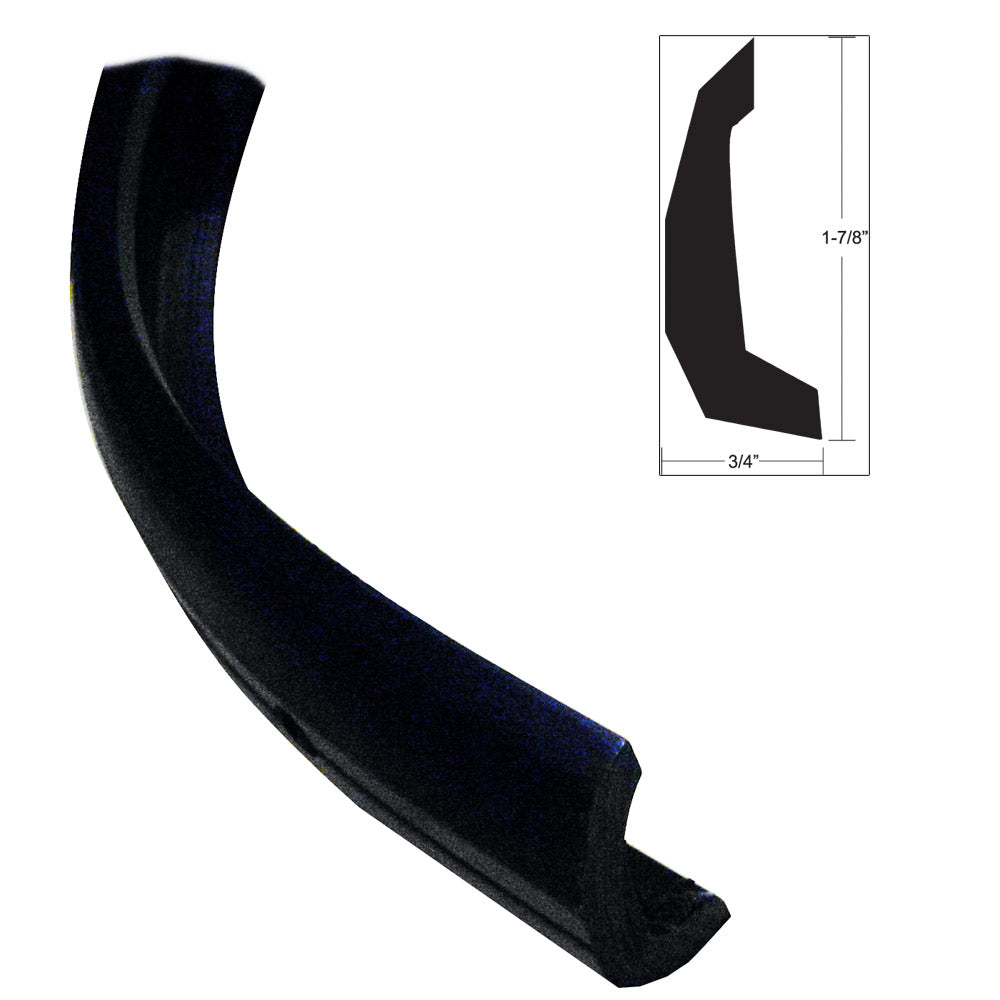 TACO Semi-Rigid Rub Rail Kit - Black w/No Insert - 30' [V11-4135BKA30-3] - First Stop Marine