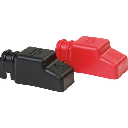 Blue Sea 4018 Square CableCap Insulators Pair Red/Black [4018] - First Stop Marine