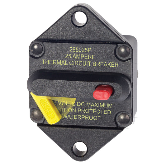 Blue Sea 7080 25 Amp Circuit Breaker Panel Mount 285 Series [7080] - First Stop Marine