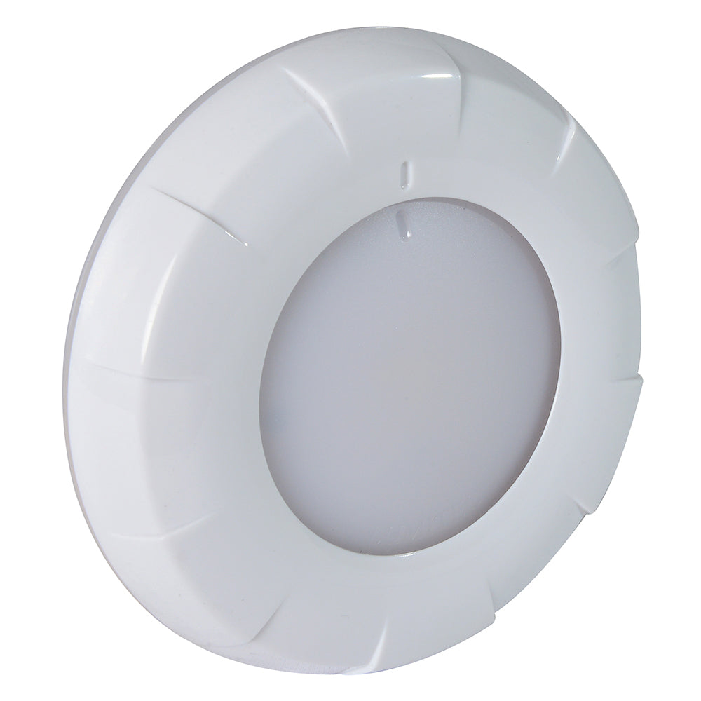 Lumitec Aurora LED Dome Light - White Finish - White/Blue Dimming [101075] - First Stop Marine