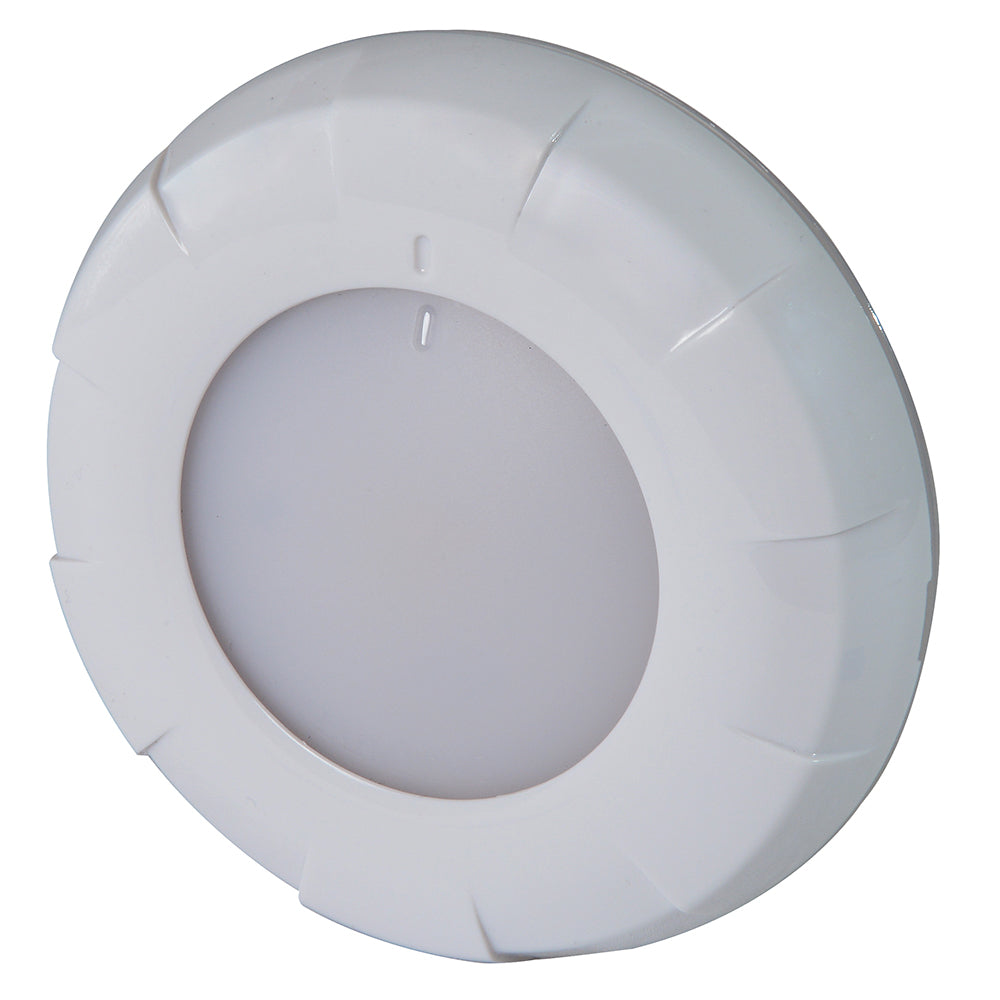 Lumitec Aurora LED Dome Light - White Finish - White/Blue Dimming [101075] - First Stop Marine