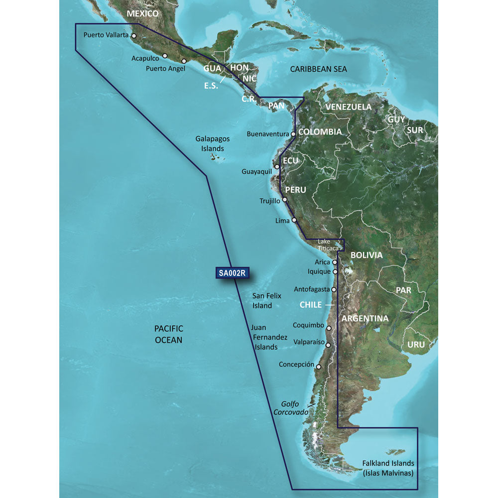 Garmin BlueChart g3 HD - HXSA002R - South America West Coast - microSD/SD [010-C1063-20] - First Stop Marine