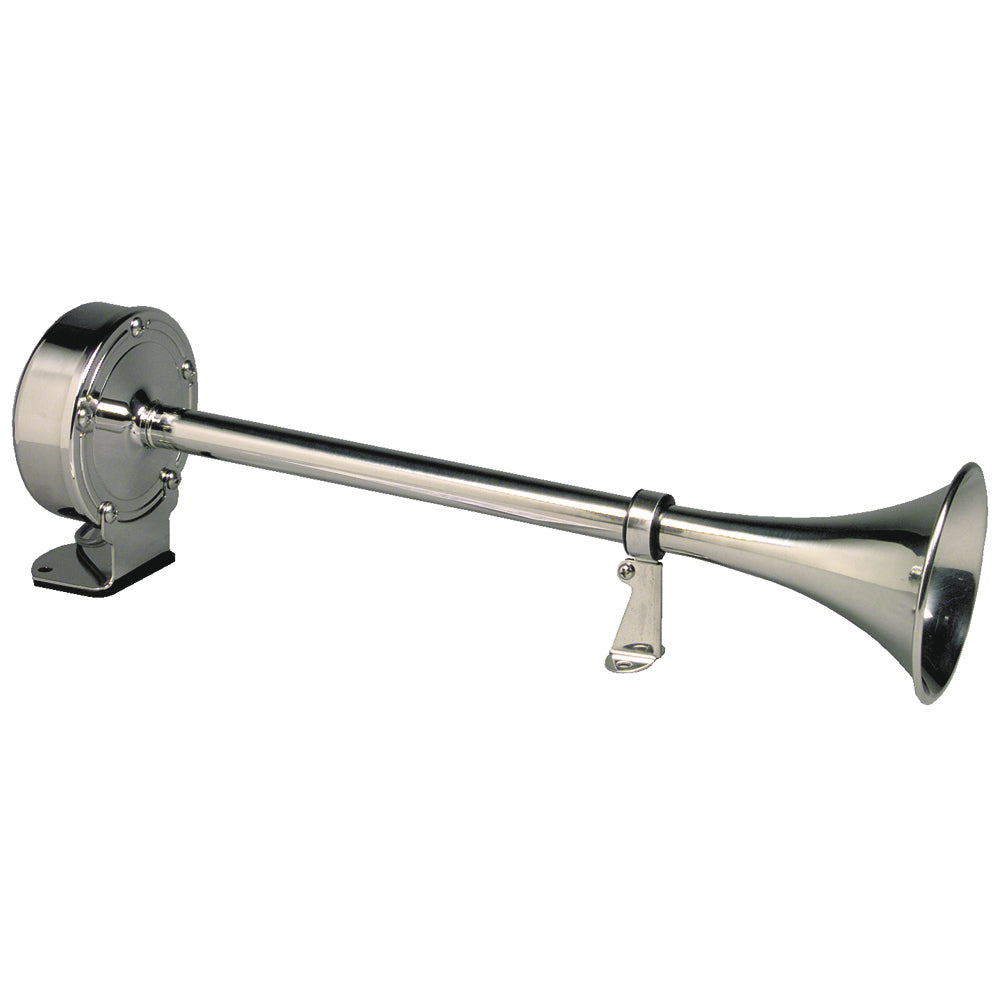 Schmitt Marine Deluxe All-Stainless Single Trumpet Horn - 12V [10027] - First Stop Marine