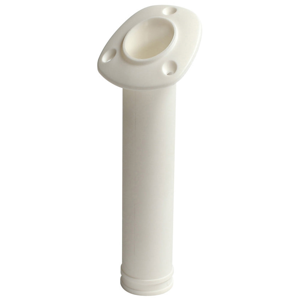 C.E. Smith Flush Mount 30 Degree Nylon Rod Holder - White [55120A] - First Stop Marine