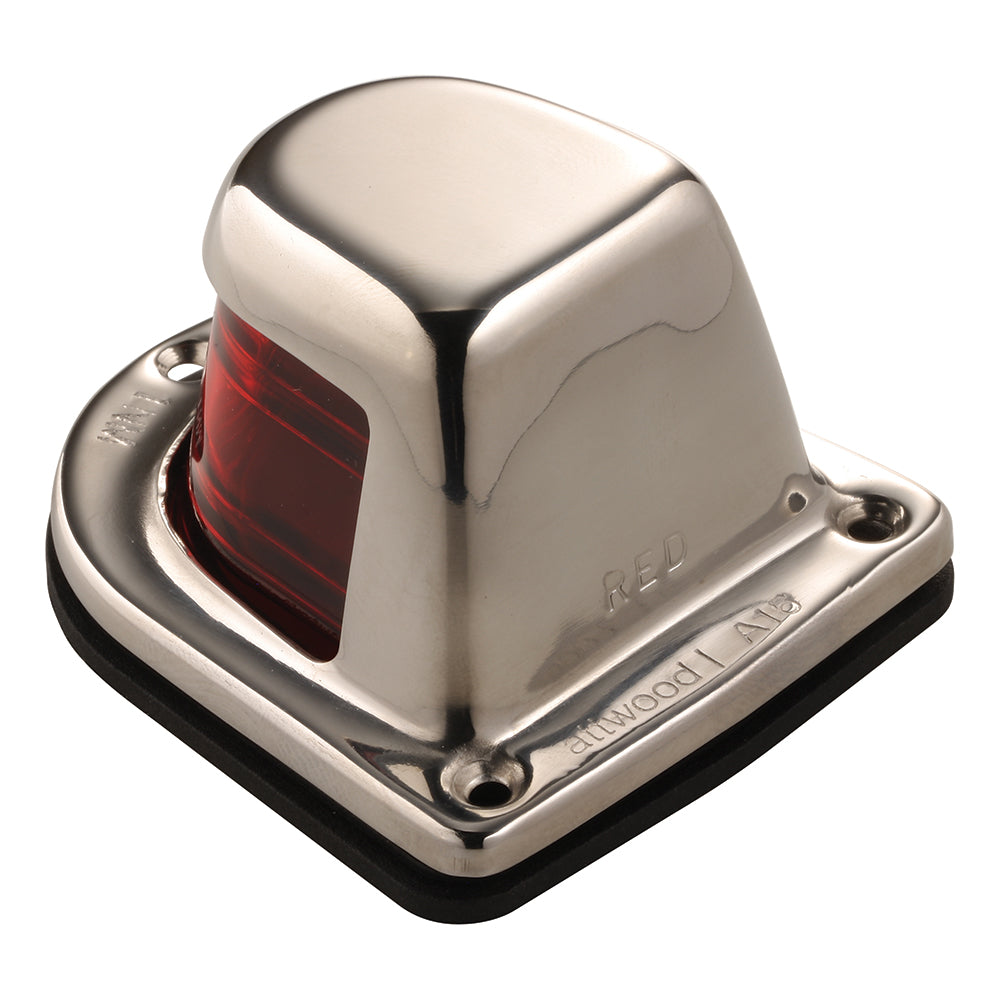 Attwood 1-Mile Deck Mount, Red Sidelight - 12V - Stainless Steel Housing [66319R7] - First Stop Marine