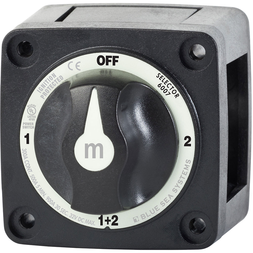 Blue Sea 6007200 Battery Switch Mini - 4 Position - Black [6007200] - First Stop Marine