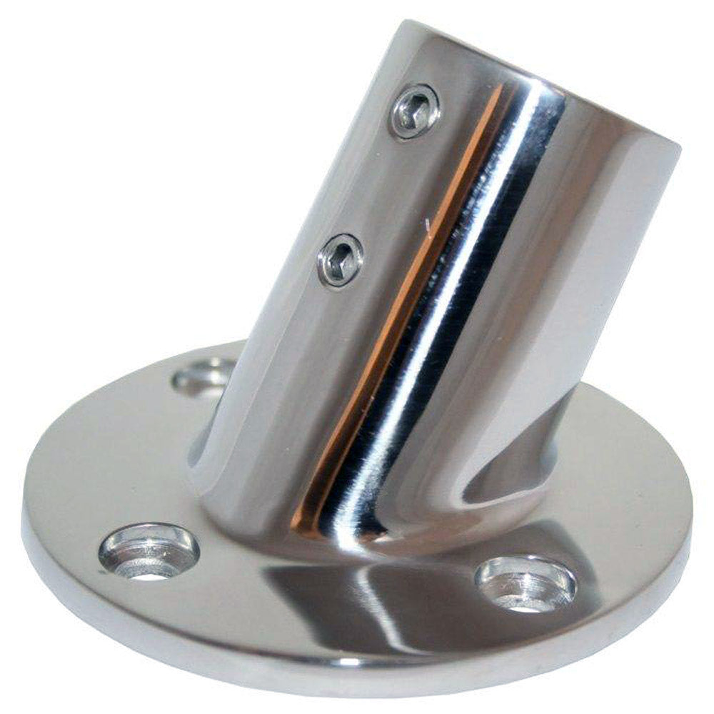 Whitecap " O.D. 60 Degree Round Base SS Rail Fitting [6040C] - First Stop Marine