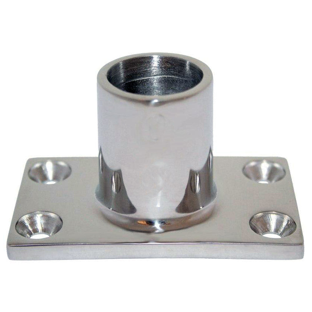 Whitecap " O.D. 90 Degree Rectangle Base SS Rail Fitting [6041C] - First Stop Marine