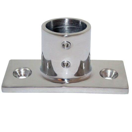 Whitecap " O.D. 90 Degree 2-Hole Rectangle Base SS Rail Fitting [6194] - First Stop Marine