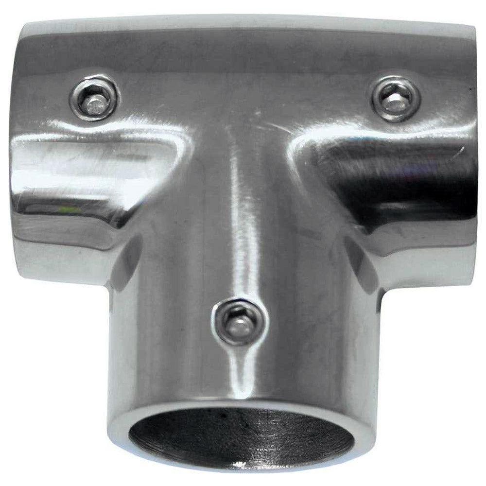 Whitecap 1" O.D. 90 Degree SS Tee Rail Fitting [6143C] - First Stop Marine