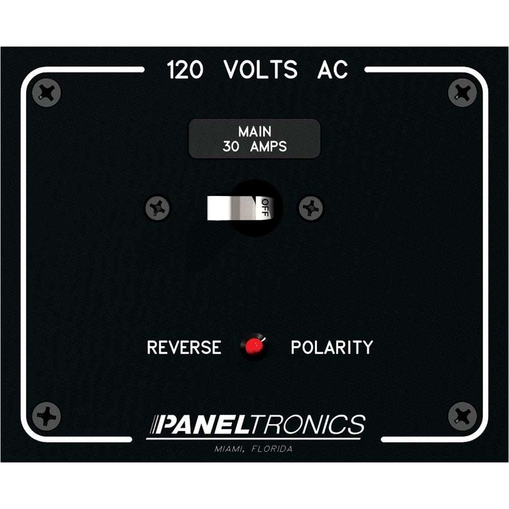 Paneltronics Standard Panel AC Main Double Pole w/30Amp CB & Reverse Polarity Indicator [9982316B] - First Stop Marine