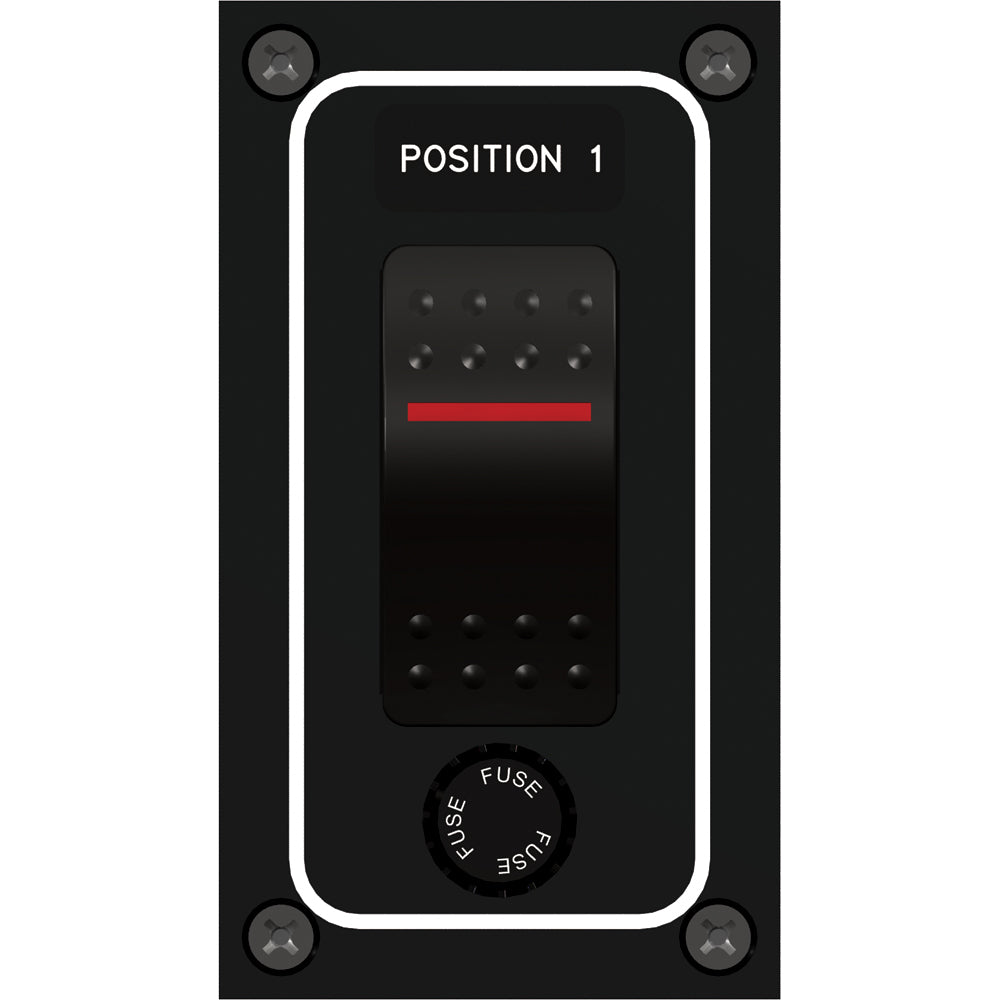 Paneltronics Waterproof Panel - DC 1-Position Illuminated Rocker Switch & Fuse [9960010B] - First Stop Marine