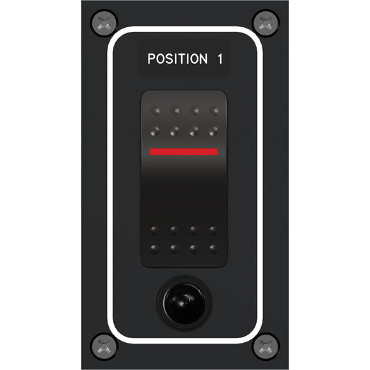 Paneltronics Waterproof Panel - DC 1-Position Illuminated Rocker Switch & Circuit Breaker [9960021B] - First Stop Marine