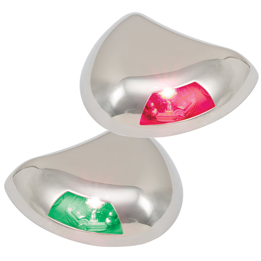 Perko Stealth Series LED Side Lights - Horizontal Mount - Red/Green [0616DP2STS] - First Stop Marine