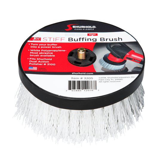 Shurhold 6-1/2" Stiff Brush f/Dual Action Polisher [3205] - First Stop Marine