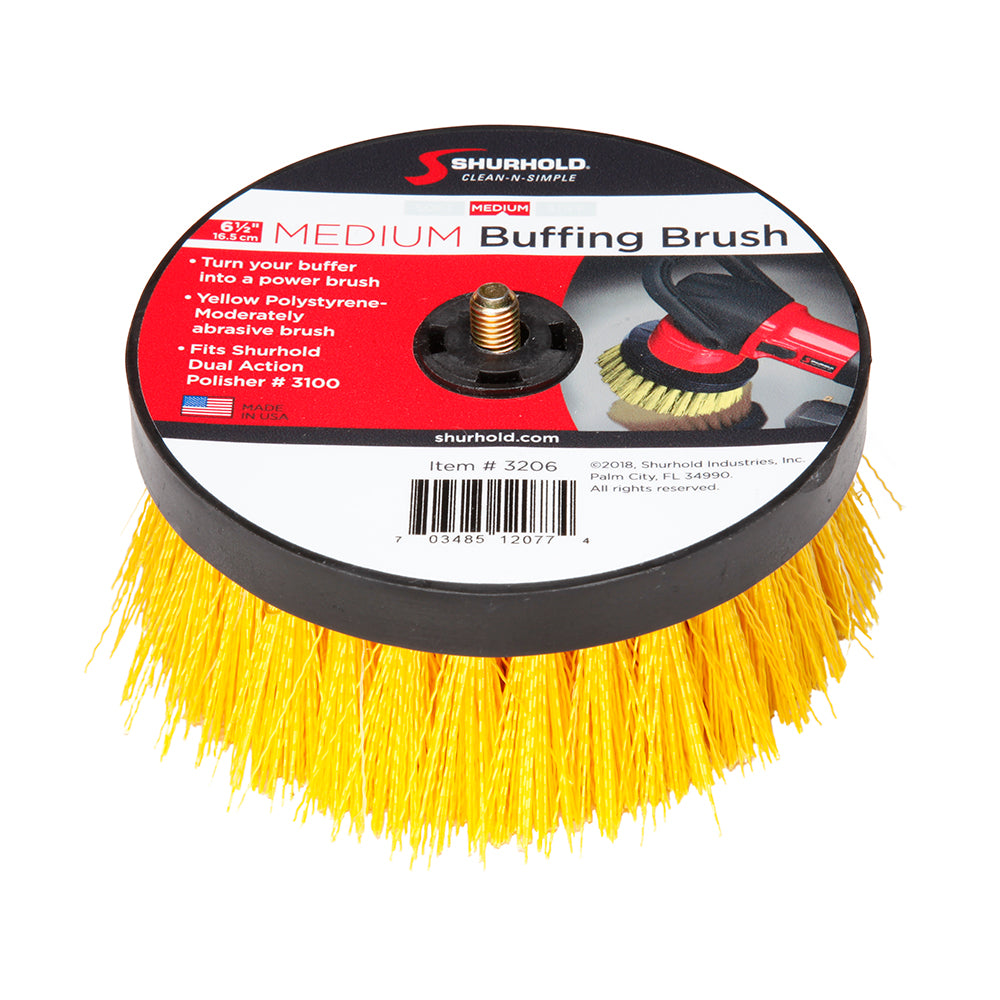 Shurhold 6-1/2" Medium Brush f/Dual Action Polisher [3206] - First Stop Marine