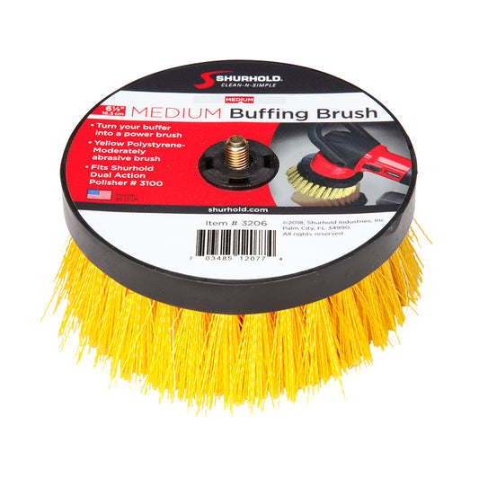 Shurhold 6-1/2" Medium Brush f/Dual Action Polisher [3206] - First Stop Marine