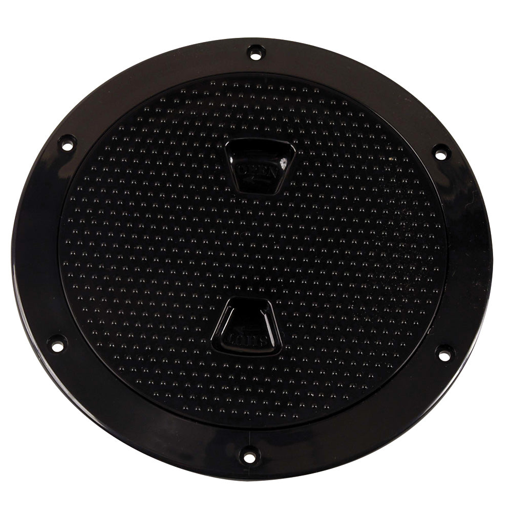 Beckson 6" Non-Skid Screw-Out Deck Plate - Black [DP62-B] - First Stop Marine