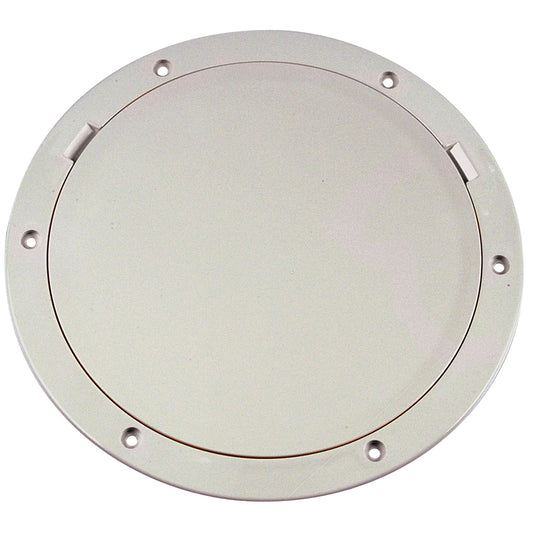 Beckson 8" Smooth Center Pry-Out Deck Plate - White [DP81-W] - First Stop Marine