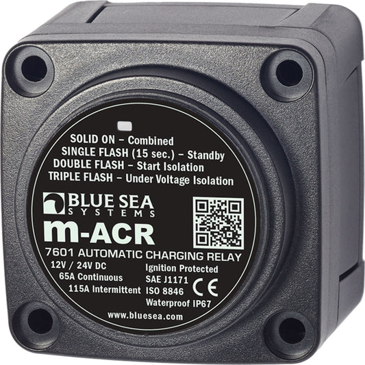 Blue Sea 7601 DC Mini ACR Automatic Charging Relay - 65 Amp [7601] - First Stop Marine