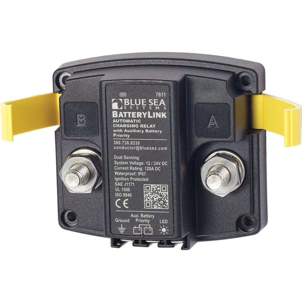 Blue Sea 7611 DC BatteryLink Automatic Charging Relay - 120 Amp w/Auxiliary Battery Charging [7611] - First Stop Marine