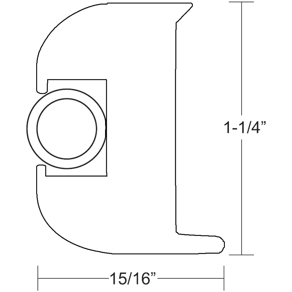 TACO Flex Vinyl Rub Rail Kit - White w/White Insert - 50' [V11-3447WWK50-2] - First Stop Marine