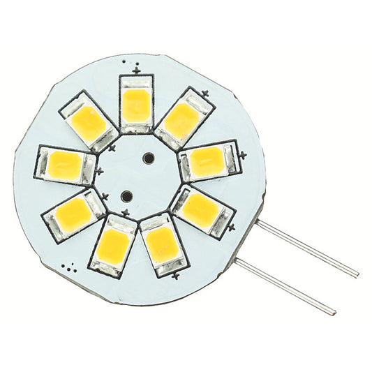 Lunasea G4 8 LED Side Pin Light Bulb - 12VAC or 10-30VDC/1.2W/123 Lumens - Warm White [LLB-216W-21-00] - First Stop Marine