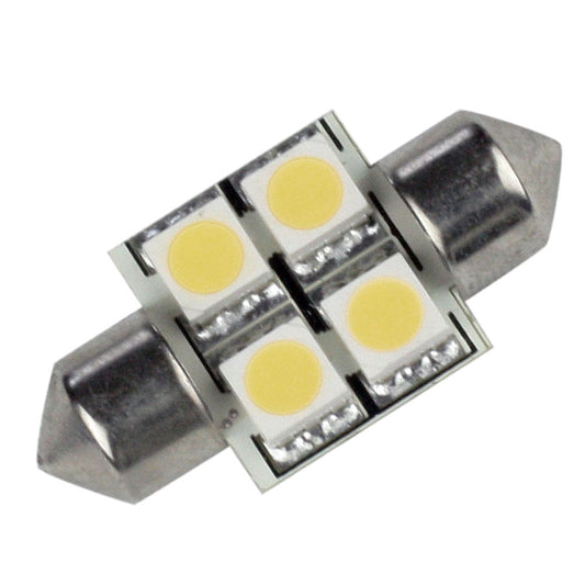 Lunasea Single-Sided 4 LED Festoon - 10-30VDC/0.7W/60 Lumens - Warm White [LLB-202W-21-00] - First Stop Marine