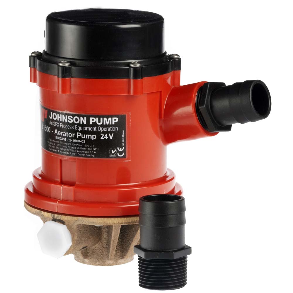 Johnson Pump Pro Series 1600GPH Tournament Livewell/Baitwell Pump - 24V [16004B-24] - First Stop Marine