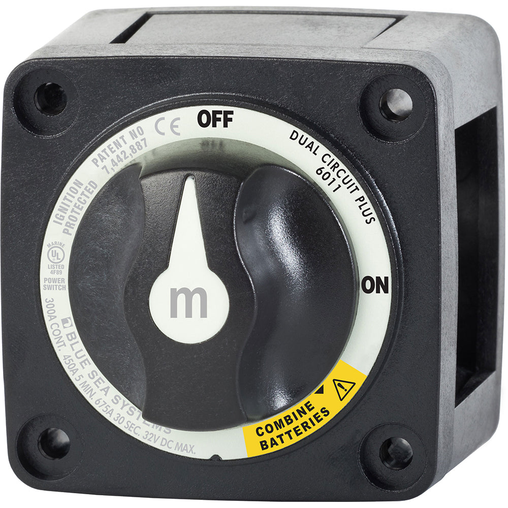 Blue Sea 6011200 m-Series Battery Switch Dual Circuit Plus - Black [6011200] - First Stop Marine