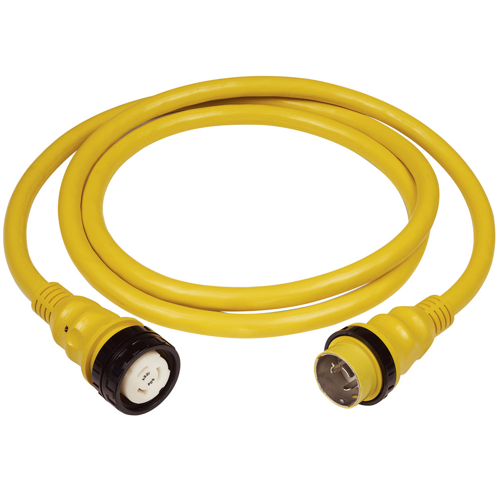 Marinco 50A 125V Shore Power Cable - 50' - Yellow [6153SPP] - First Stop Marine