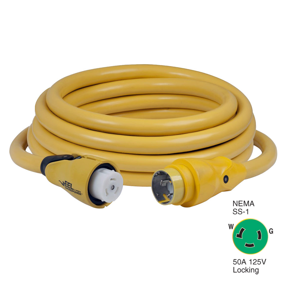 Marinco CS503-25 EEL 50A 125V Shore Power Cordset - 25' - Yellow [CS503-25] - First Stop Marine