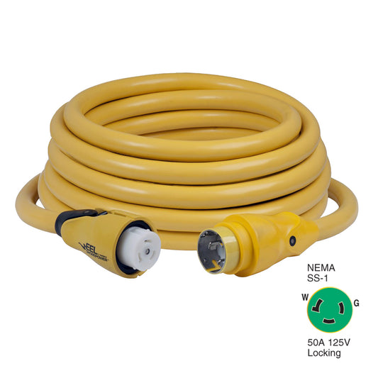 Marinco CS503-50 EEL 50A 125V Shore Power Cordset - 50' - Yellow [CS503-50] - First Stop Marine