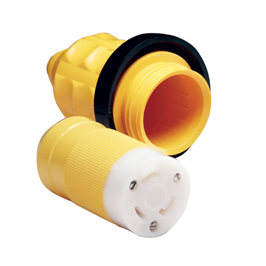 Marinco 305CRCN.VPK 30A Female Connector w/Cover & Rings [305CRCN.VPK] - First Stop Marine