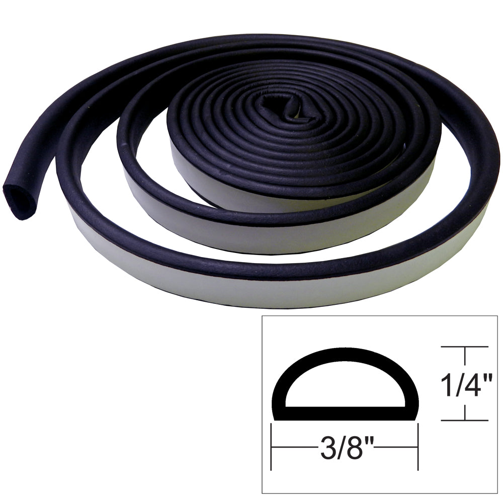 TACO Weather Seal - 10'L x 1/4"H x 3/8"W - Black [V30-1333B10-1] - First Stop Marine