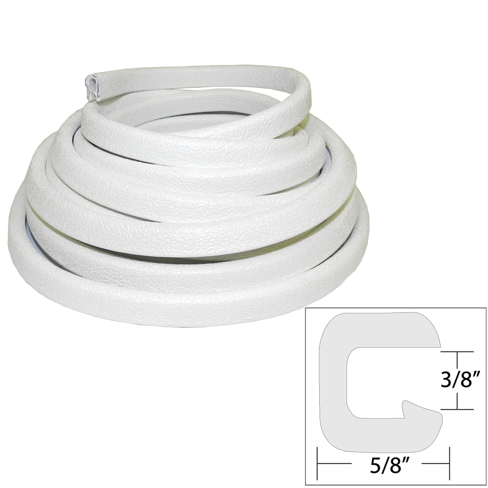 TACO Flexible Vinyl Trim - 3/8" Opening x "W x 25'L - White [V30-1312W25-1] - First Stop Marine