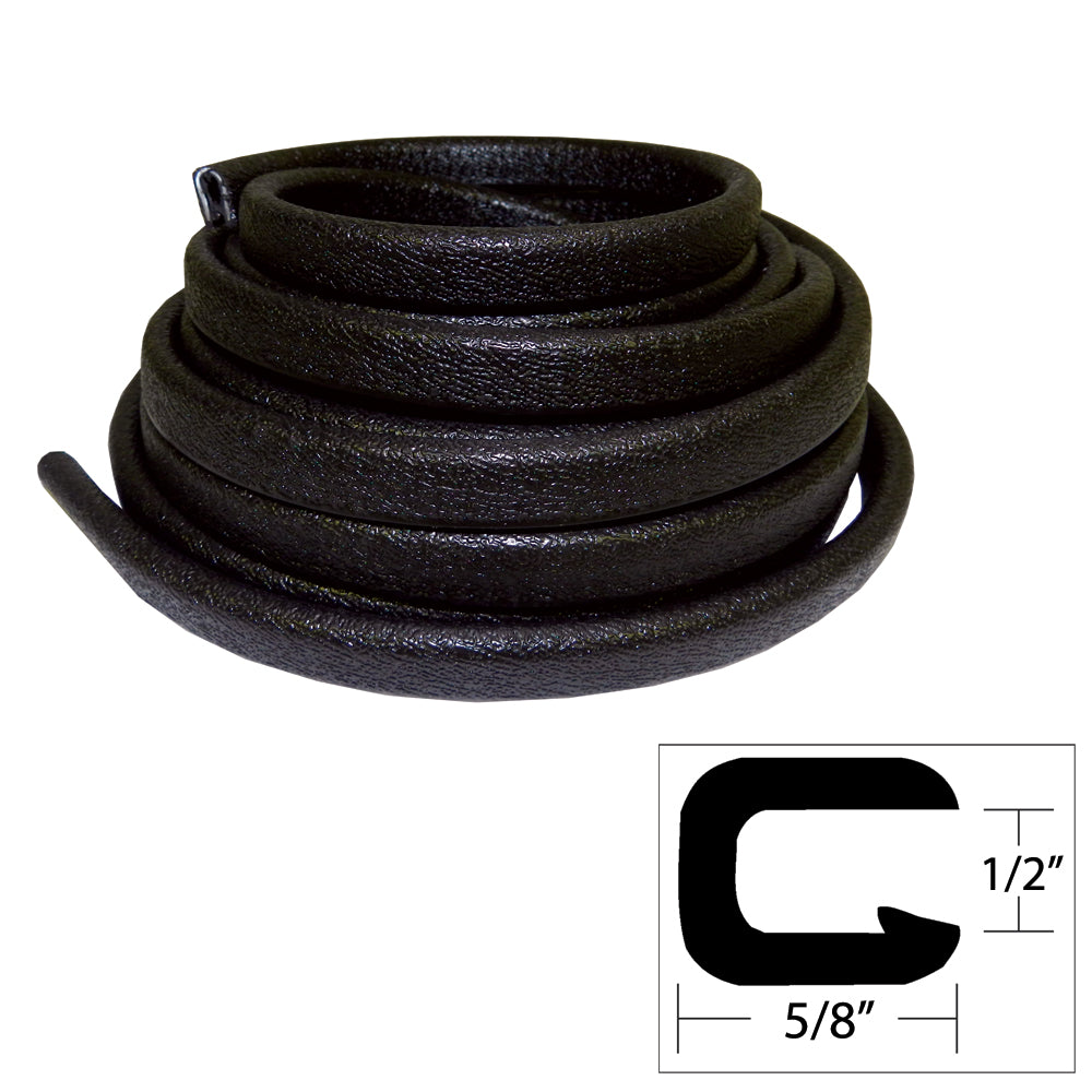 TACO Flexible Vinyl Trim - 1/2" Opening x "W x 25'L - Black [V30-1316B25-1] - First Stop Marine