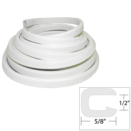 TACO Flexible Vinyl Trim - 1/2" Opening x "W x 25'L - White [V30-1316W25-1] - First Stop Marine