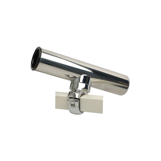 C.E. Smith Pontoon Square Rail Adjustable Clamp-On Rod Holder [55108A] - First Stop Marine