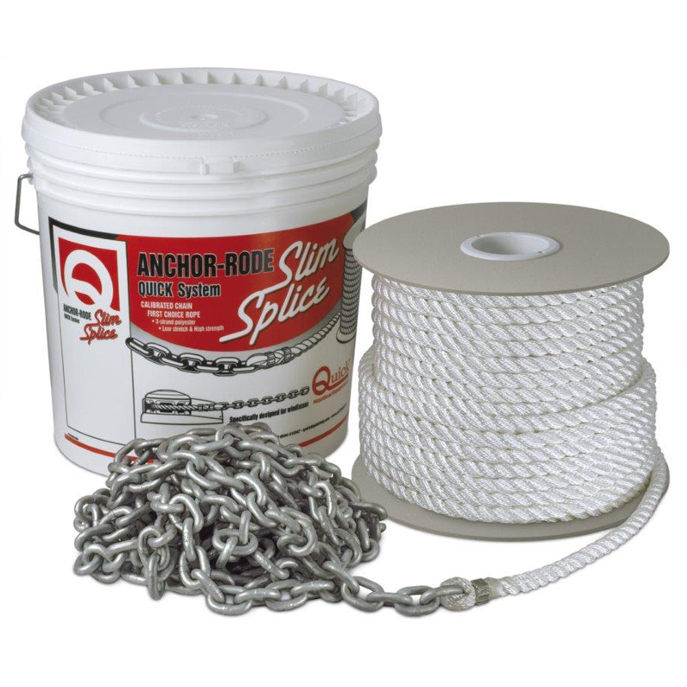 Quick Anchor Rode 15' of 7mm Chain and 200' of 1/2" Rope [FVC070312120A00] - First Stop Marine