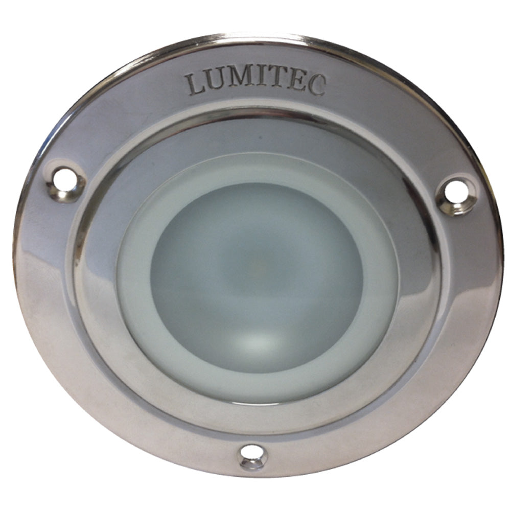 Lumitec Shadow - Flush Mount Down Light - Polished SS Finish - 3-Color Red/Blue Non Dimming w/White Dimming [114118] - First Stop Marine