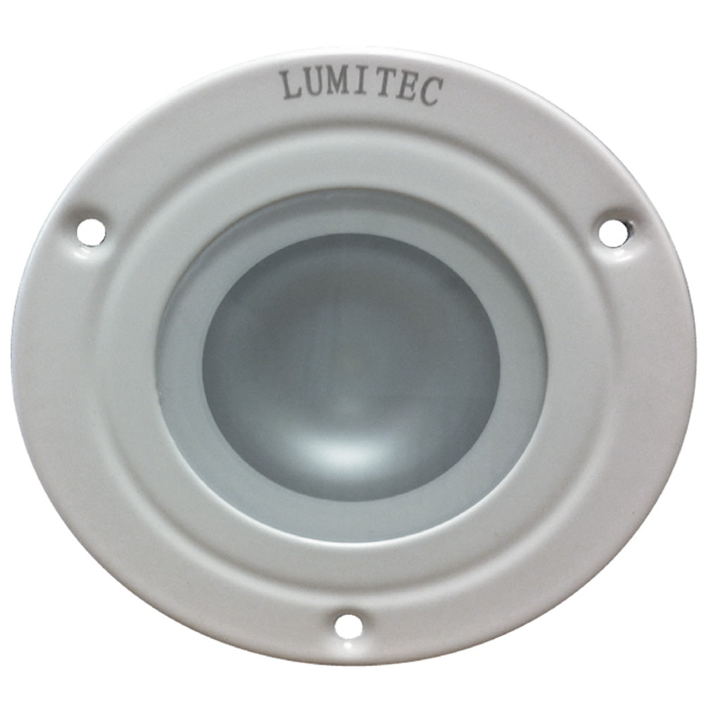 Lumitec Shadow - Flush Mount Down Light - White Finish - 3-Color Red/Blue Non-Dimming w/White Dimming [114128] - First Stop Marine