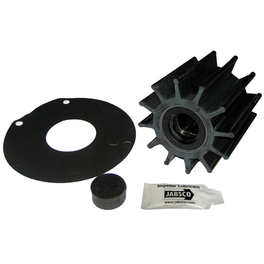 Jabsco Impeller Kit - 12 Blade - Neoprene - 3-" Diameter - Plastic Insert - Double Flat Drive [17370-0001-P] - First Stop Marine